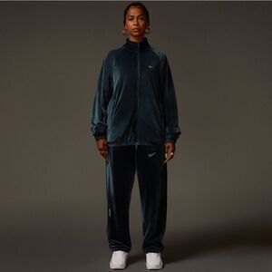 Nike x NOCTA Swarovski Velour Zip Jacket Armory Navy DV3734-454 Women's Medium M